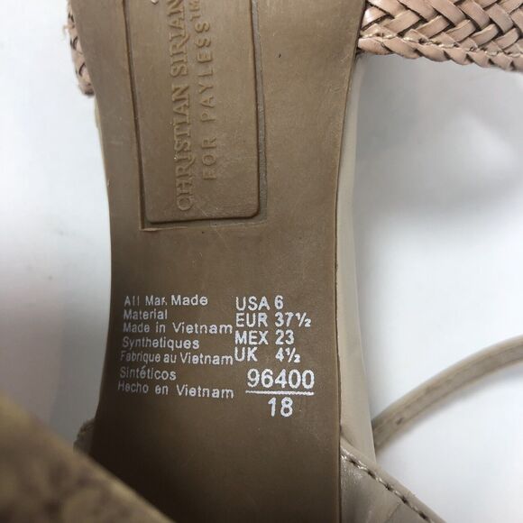 Christian Siriano for Payless Heels Womens Size‎ 6 Beige Ankle Straps Buckle A2 - Picture 10 of 12